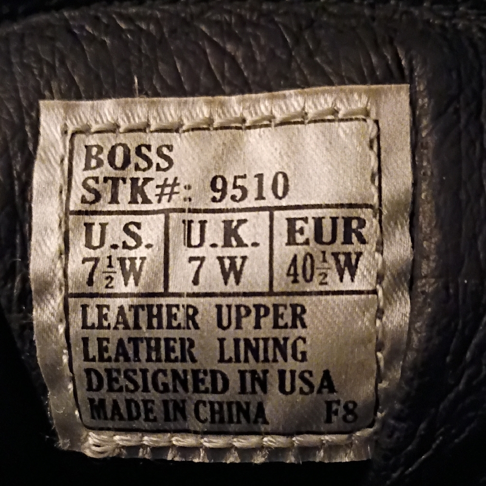 Boss Black Leather Combat Boots - Picture 4 of 5